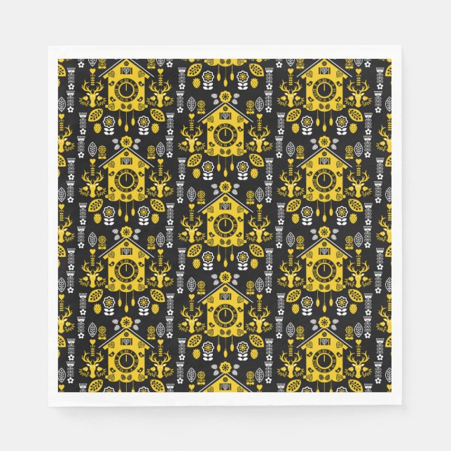 Deutsche Bauernmalerei Kunst Serviette (Vorderseite)