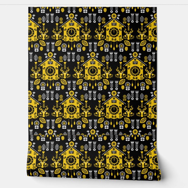 Deutsche Bauernmalerei Kunst Tapete (Abrollen)