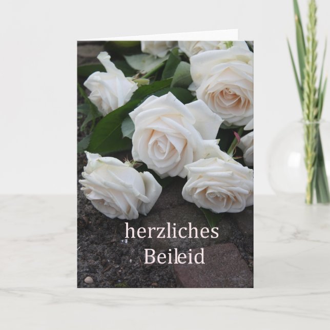 Deutsche Beileid-Karte herzliches Beileid Karte (Vorderseite)