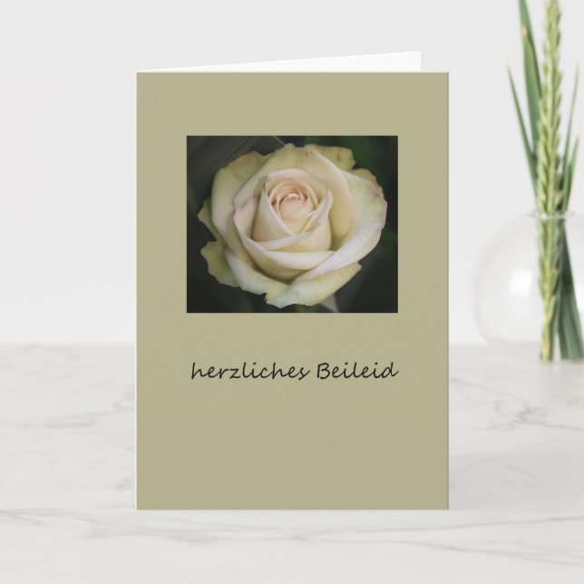 Deutsche Beileid-Karte herzliches Beileid Karte (Vorderseite)