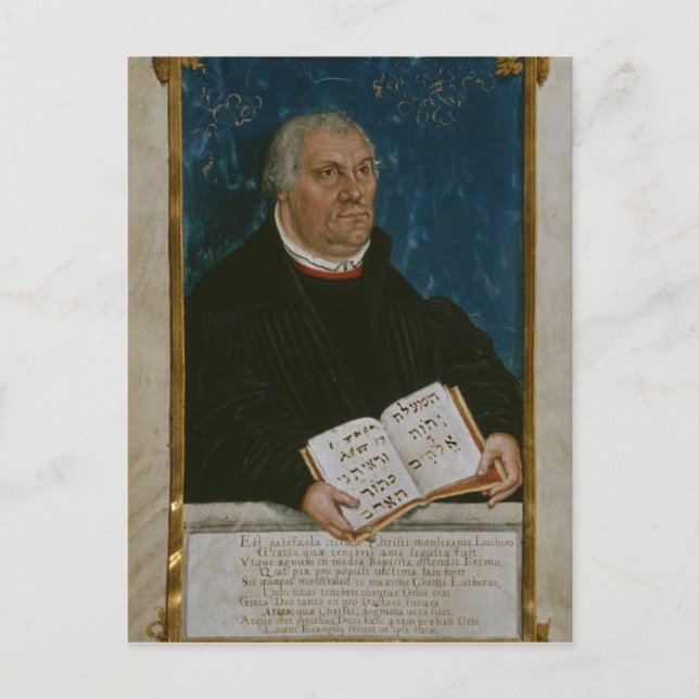 Deutsche Bibel von Luthers Übersetzung, 1561 Postkarte (Vorderseite)