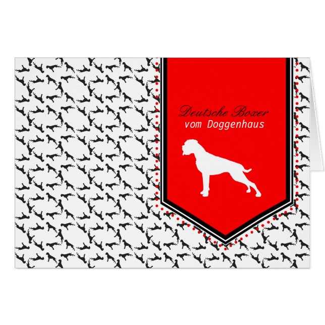 Deutsche Boxer-Dog-Karten (Vorderseite (Horizontal))
