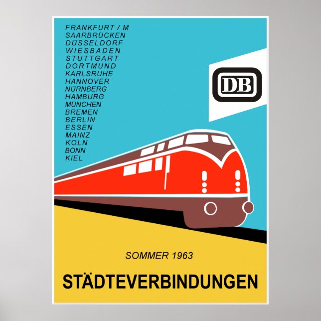 Deutsche Bundesbahn Plakat 1963 (Vorne)