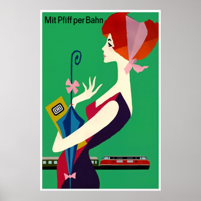 Deutsche Bundesbahn-Reiseplakat Poster (Vorne)