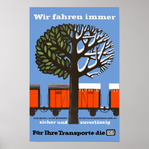 Deutsche Bundesbahn Vintage-Reiseposter Poster