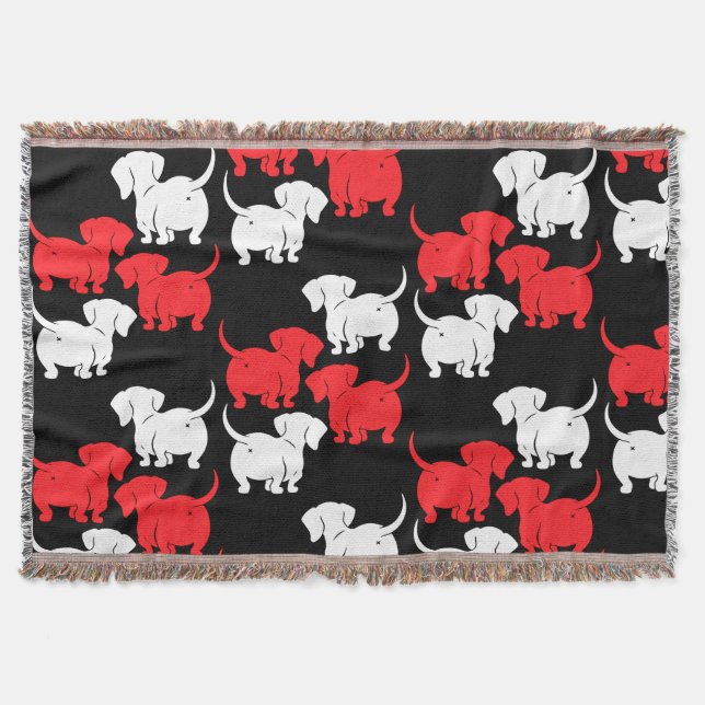 Deutsche Dackel-Hundsmuster Decke (Vorderseite)