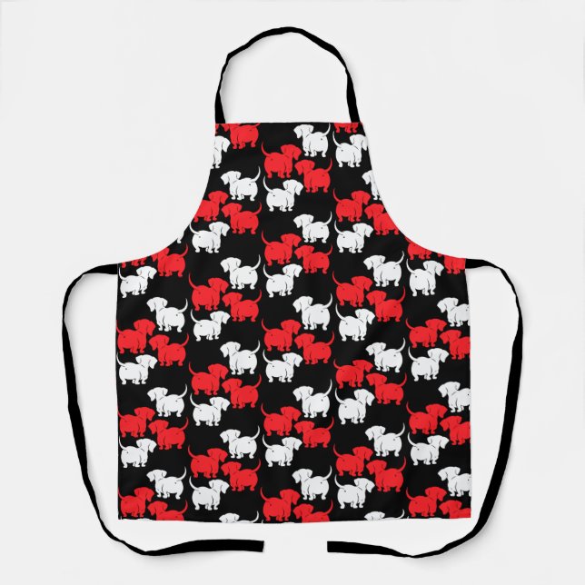 Deutsche Dackel-Hundsmuster Schürze (Vorderseite)