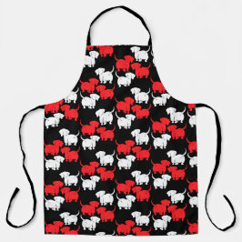 Deutsche Dackel-Hundsmuster Schürze