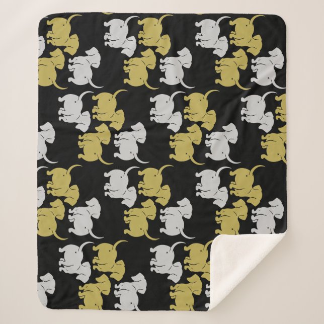 Deutsche Dackel-Hundsmuster Sherpadecke (Vorderseite)