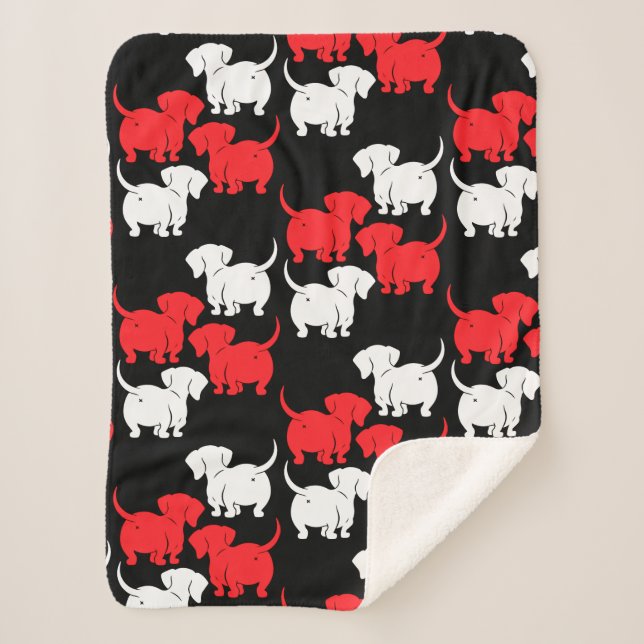 Deutsche Dackel-Hundsmuster Sherpadecke (Vorderseite)