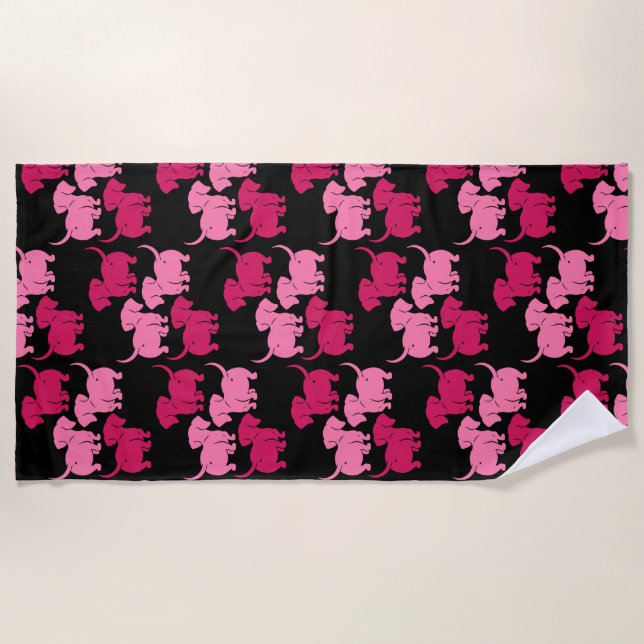 Deutsche Dackel-Hundsmuster Strandtuch (Vorderseite)