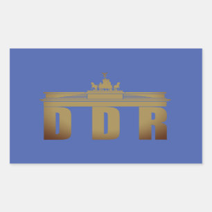 Deutsche Demokratische Republik Rechteckiger Aufkleber