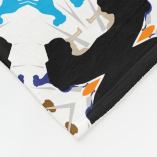 Deutsche Dogge abstraktes Muster Fleecedecke