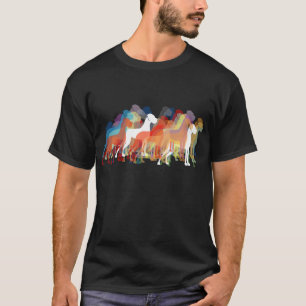 Deutsche Dogge Farben Moderne Hunderasse Silhoue T-Shirt