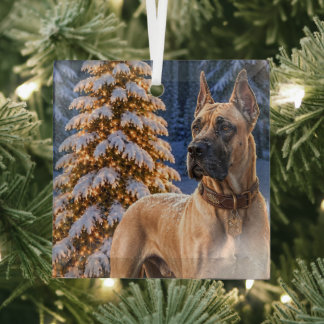 Deutsche Dogge Ferien Ornament Aus Glas
