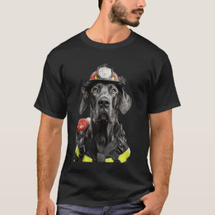 Deutsche-Dogge-Feuerwehrmann T-Shirt