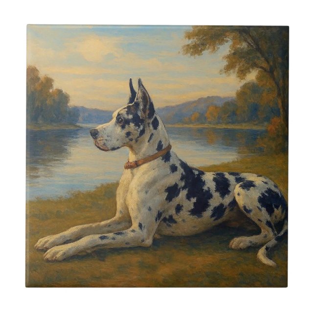 Deutsche Dogge Fliese (Vorderseite)