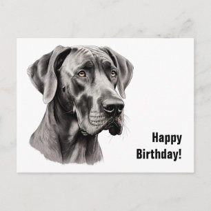 Deutsche Dogge Geburtstag Postkarte