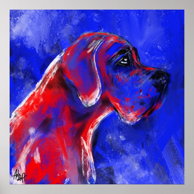 Deutsche Dogge Gemälde Poster (Vorne)