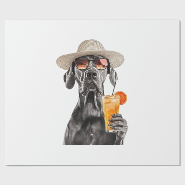 Deutsche Dogge Geschenkpapier (Flach)