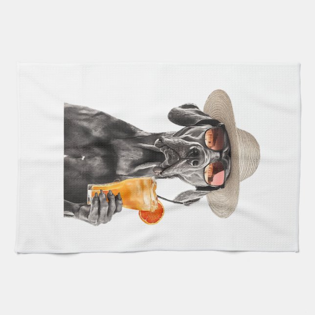 Deutsche Dogge Geschirrtuch (Horizontal)