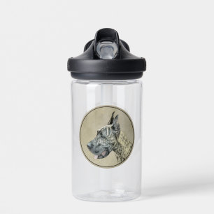 Deutsche Dogge (Gestreift) Malerei - Originale Hun Trinkflasche