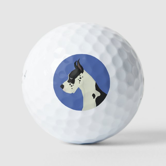 Deutsche Dogge Golfball (Vorderseite)