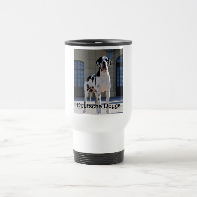 Deutsche Dogge, Great Dane,Hunde,Dogue Allemand Reisebecher (Mittel)