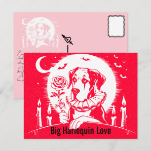 Deutsche Dogge "GROSSE LIEBE" Postkarte