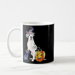 Deutsche Dogge Halloween Hund Harlekin Kaffeetasse