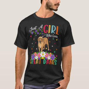 Deutsche Dogge Hund Nur Ein Mädchen Das Deutsche T-Shirt