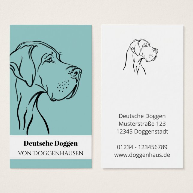 Deutsche Dogge in Pastellfarben (Vorne & Hinten)