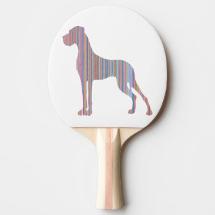 Deutsche Dogge in Pastellfarben Tischtennis Schläger