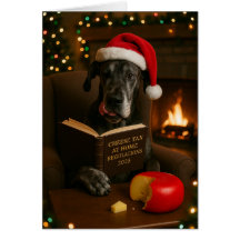 Deutsche Dogge 'Käse-Steuer' Weihnachtskarte