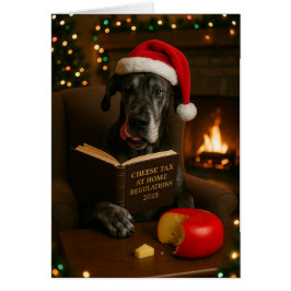 Deutsche Dogge 'Käse-Steuer' Weihnachtskarte