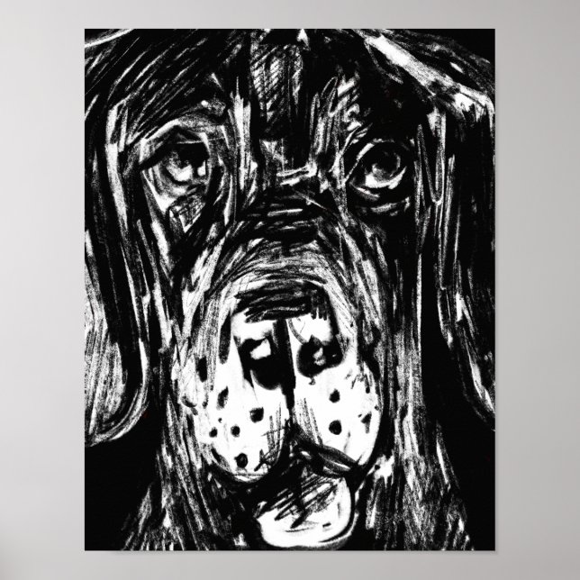 Deutsche Dogge KohleŌ Poster (Vorne)
