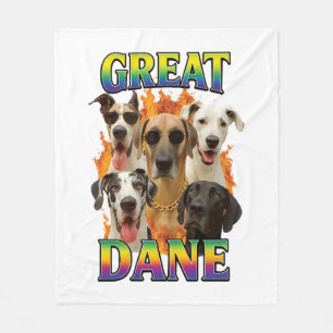 Deutsche Dogge Kopie Fleecedecke