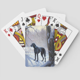 Deutsche Dogge Lass es schneien Weihnachten Spielkarten
