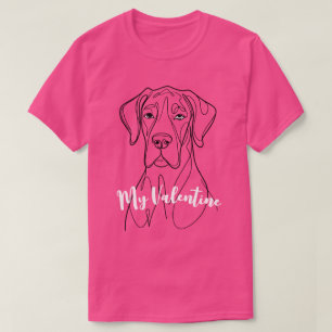 Deutsche Dogge Minimal Linie  T-Shirt