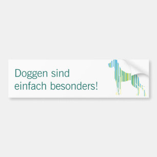 Deutsche Dogge Minimalistisch Autoaufkleber