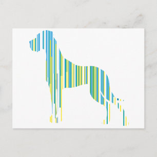 Deutsche Dogge Minimalistisch Postkarte