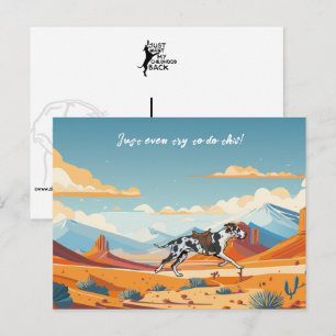 Deutsche Dogge oder Pferd  Postkarte