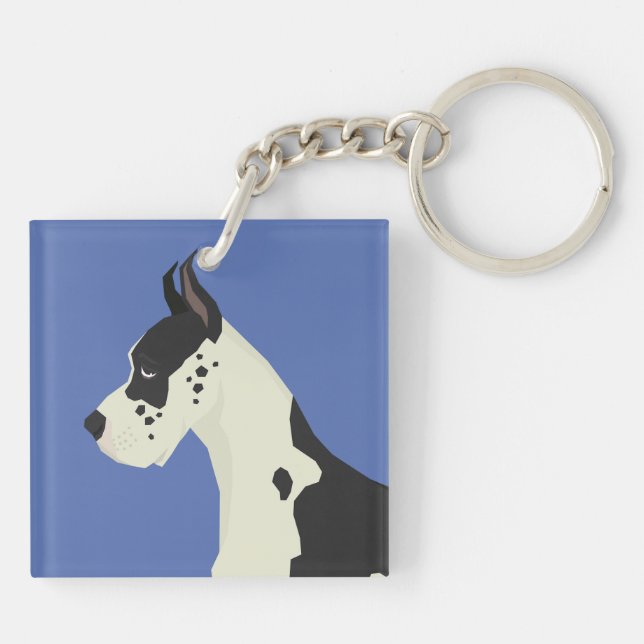 Deutsche Dogge Schlüsselanhänger (Rückseite)