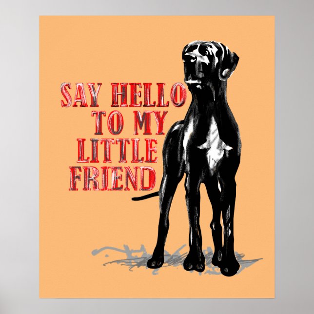 Deutsche Dogge Spaß Poster (Vorne)