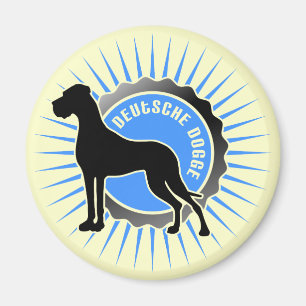 Deutsche Dogge stern blau Magnet
