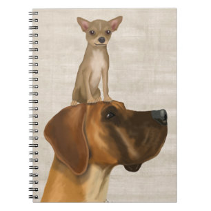 Deutsche Dogge und Chihuahua 2 Notizblock