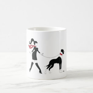 Deutsche Dogge und Mädchen Kaffeetasse