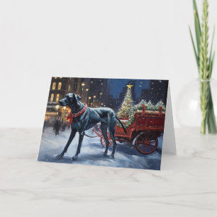 Deutsche-Dogge-Weihnachten Karte