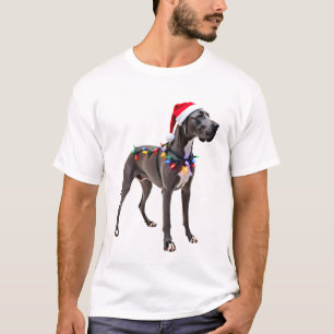 Deutsche Dogge Weihnachten Lichter (3) T-Shirt