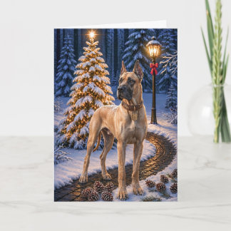 Deutsche Dogge Weihnachtskarte Feiertagskarte